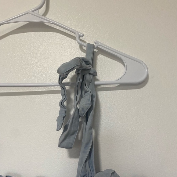 Women’s Express Blue Blouse Medium - Picture 4 of 7